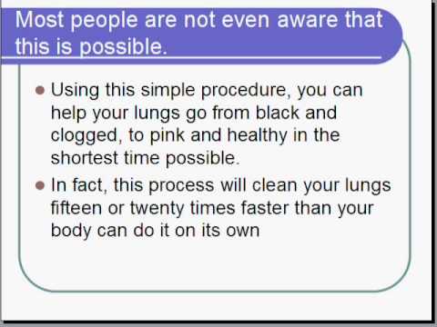 how to eliminate tar from lungs