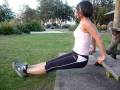 Fit bondi chick girl bench dips