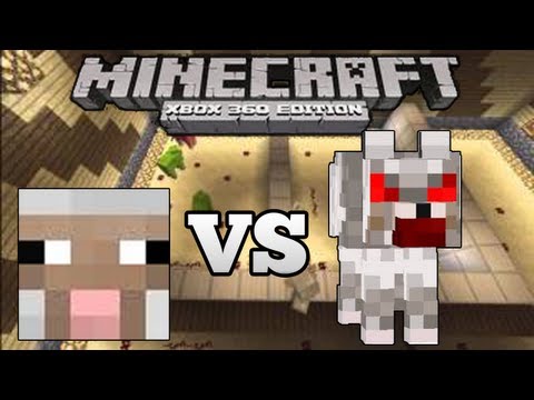 Minecraft (XBOX360) Mini Game - Underground Animal / Dog Fighting | Sheep Games