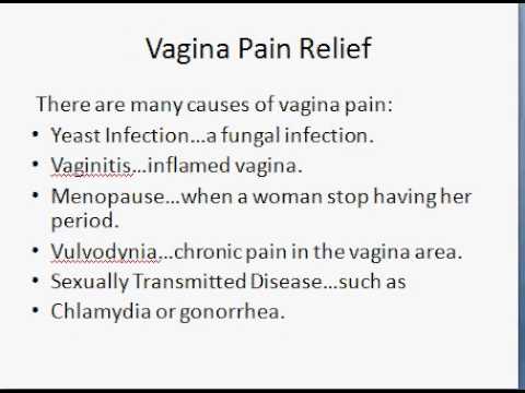 how to relieve vaginal pain