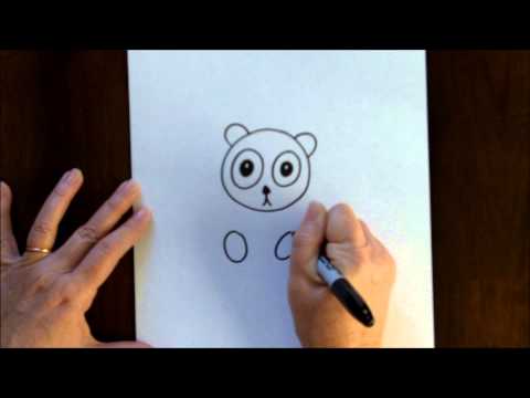 Free Art Lesson for Kids How to Draw a Cartoon Panda Bear Baby Easy Drawing Tutorial