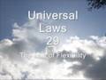 The Law of Flexibility - 105 Universal Laws of Third Dimension Living.