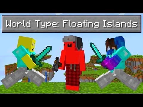 Minecraft Manhunt, But We're on Floating Islands