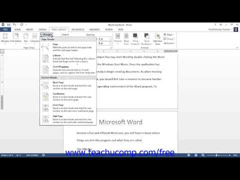 how to remove section break