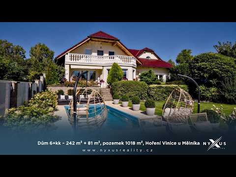 Video Rodinný dům 6+kk – 242 m² + 81m², pozemek 1018 m², Hoření Vinice u Mělníka