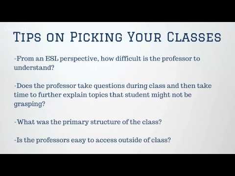 Tips on Picking your Classes