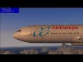 pmdg aprch to leas 737 800 air europa bad weather ux aea