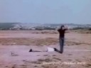 plane hits a guy on the head