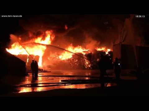 Großbrand bei ZELLER Recycling GmbH in Mutterstadt