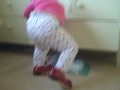 Reilly Jane wearing red shoes, 10-19-09