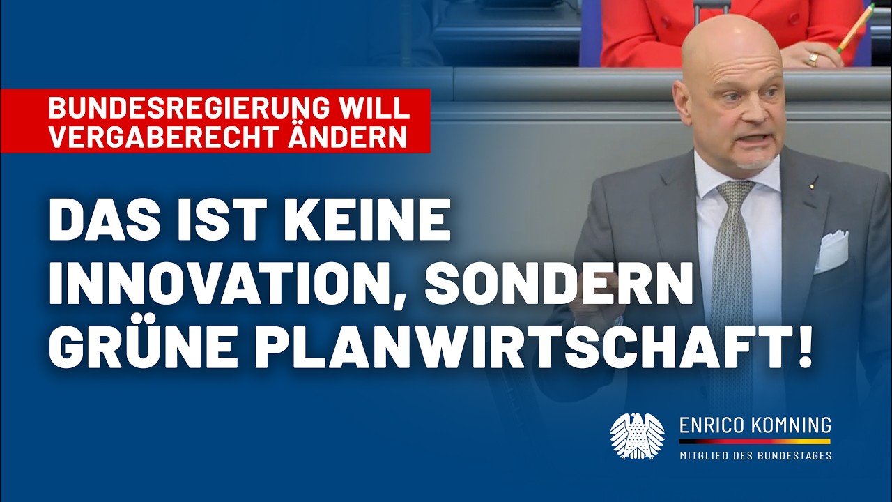 Das ist KEINE Innovation, sondern GRÜNE Planwirtschaft! | Enrico Komning MdB
