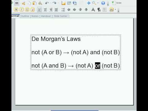 how to prove de morgan's law