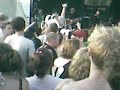 Chris goes crowd surfing Chris goes crowd surfing