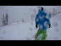 Riding down the Springboard (blue intermediate) on Blackcomb Mountain