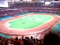 The final between Leigh adams, Chris harris, Greg Hancock, Jason crump. Cant see the riders very well bt the crowd is great.