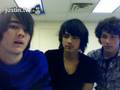 What? Kevin 1 walking... What is Nick doing to Joe's Hair?