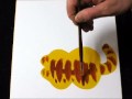 年賀状　かんたん　トラネコの描き方　（解説なし）　Tiger cat's drawing style