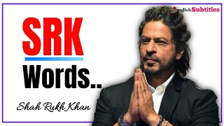 SRK Words always hit you ❤️ #srk #inspiration