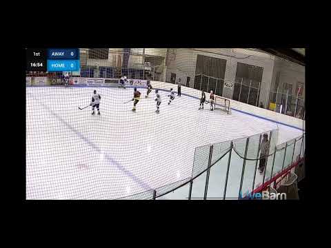 9/6/24 vs New Mexico Ice Wolves NA3HL (power play assist of the shot, right D #44)