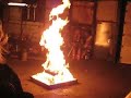 Explosie demonstratie campinggastankje, brandweer Amsterdam Explosie demonstratie campinggastankje, brandweer Amsterdam