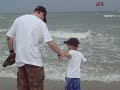 My son's first time at the beach My son's first time at the beach