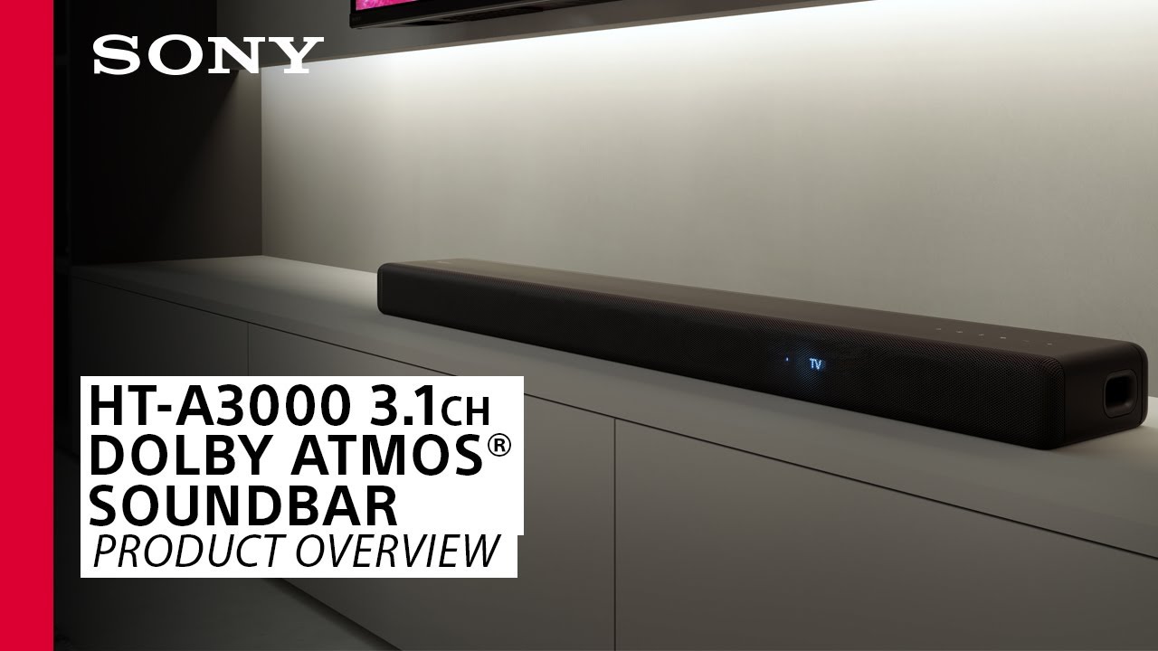 Sony HTA3000 3.1 ch Dolby Atmos Soundbar - Black