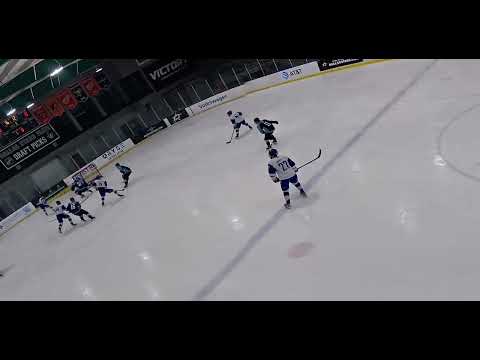 #44 right D in white join the turnover for the goal