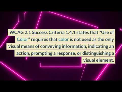 How to implement WCAG 2.1 Success Criteria 1.4.1 Use of Color in code with examples