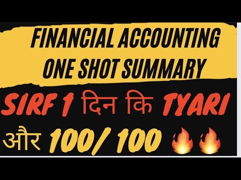 Financial Accounting bcom 1st year oneshot | Bcoc 131 one shot | ignou bcoc 131 one shot | bcomg