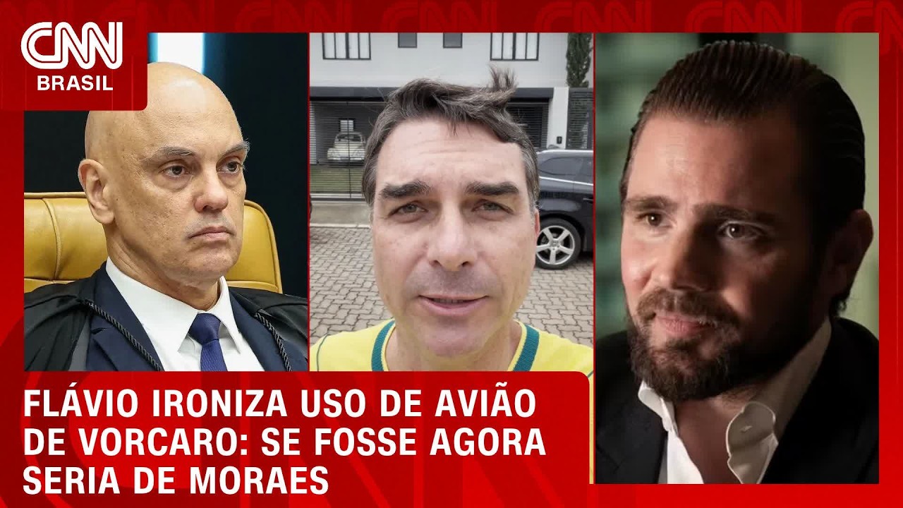 Flávio nega que jatinho era de Vorcaro e ironiza: Se fosse agora seria de Moraes | LIVE CNN