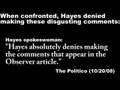 Robin Hayes Caught in Lie
