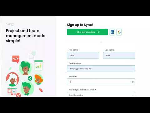 How to signup on Sync!