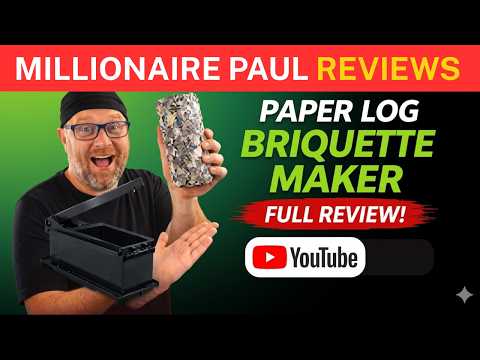 Paper Log Briquette Maker – Amazon UK, US, Canada #millionairepaul