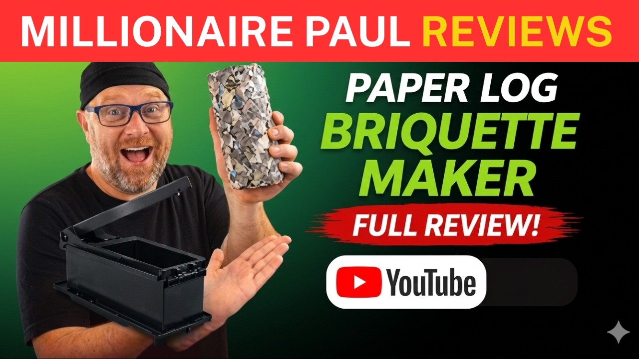 Paper Log Briquette Maker – Amazon UK, US, Canada #millionairepaul