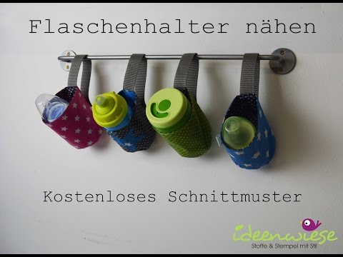 Flaschenhalter nähen mit kostenlosem Schnittmuster - Ideenwiese
