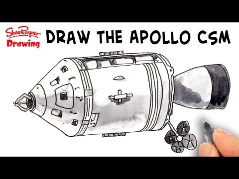 how to draw the apollo command module spacecraft shoo rayner author