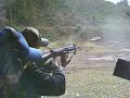 randy shoots machine gun