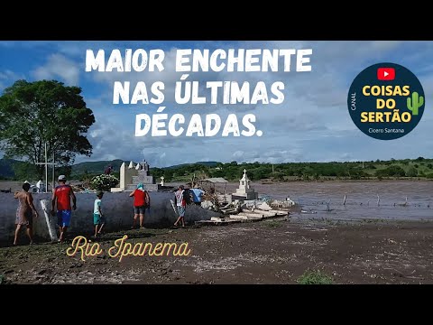 Rio Ipanema invade cemitério público (Povoado Fazenda Nova - Olivença AL)
