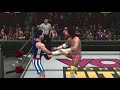 from humble beginnings to legendary status, little mac defends the wwf (wwe) championship against cm punk in a now-sanctioned no-disqualification, no-countout match. in the 2010 caw montage, little mac was a respected rookie in the locker room and an icon in the gaming world who in the same year earned the right to challenge any champion at any time which he took full advantage of when he defeated randy orton for that title. from there, little mac defeated many challengers that dare try to dethrone him. however, the task of being the top guy of the company took its toll on mac's psyche. it left him bitter and demanding respect from the same fans that he felt turned his back on him 'when he became famous.' unfortunately he had cm punk to worry about since he is fresh from earning the right to face little mac for his title. everything is on the line for the small champion. a worthy opponent in cm punk has him in his crosshairs and john cena is at ringside watching the match unfold. who's walking home as the champion when it is all set and done? debut: smackdown vs raw 2010 current brand: monday night raw previous brand: ecw abilities: dirty pin, fired up, ring escape, resiliency, durability finishers: star punch (boxing uppercut) overall: 88