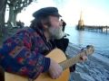 Old seaman is singing in Konstanz / Bodensee