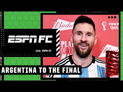 Play this video MESSI amp ARGENTINA TO THE WORLD CUP FINAL FULL REACTION  ESPN FC