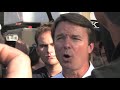 John Edwards pickets at NBC