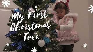 Unboxing My Very First Christmas Tree|Szanna Decorates her Christmas Tree|Vlogmas with your toddler