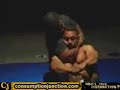 Tough guy meets match