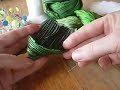Silk shibori leaf