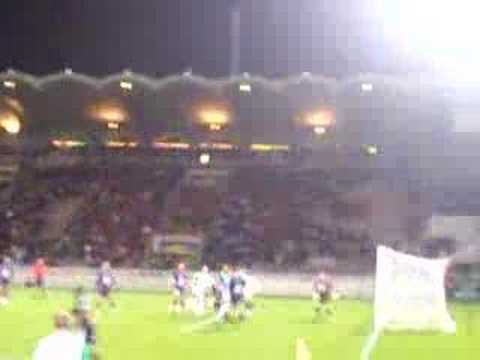 sortie au stade 11 coup franc ramé ...