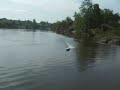 The twin engine electrical RC. Boat from Kyosho in action. Filmed in Nesparken, Moss, Norway