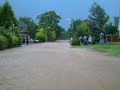 Driving through flood water