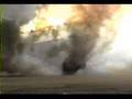 A fire tornado spun by a forest fire