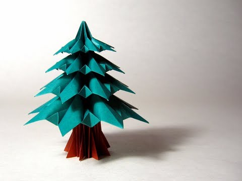 how to origami christmas tree